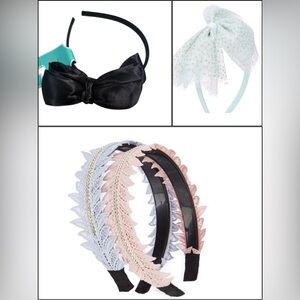 Chic Black Satin Bow Headband for Kids